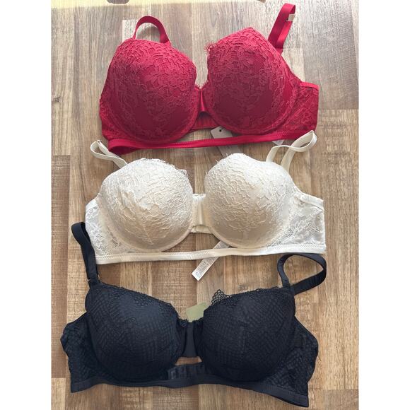 NWT Women's Intimissimi Sofia Urban Nomad Balconette Bra 3 Piece BUNDLE size 38D - Picture 2 of 4